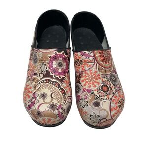 Sanita Clogs Shoes Womens Sz E 41 / US 9.5-10 Paisley Floral Multicolor Nursing